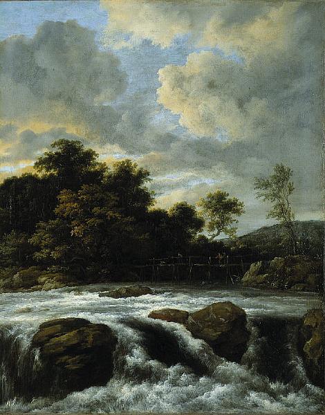 Jacob Isaacksz. van Ruisdael Landscape with Waterfall Germany oil painting art
